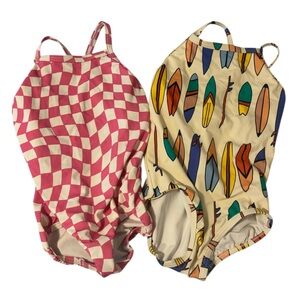 Hanna Andersson 3T Kids Two-Pack One Piece Swimsuit Bundle NWOT